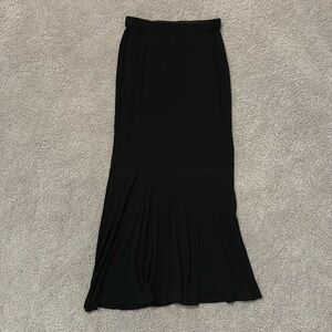 Women’s Maxi Skirt, Black, Jersey Fabric, Size M